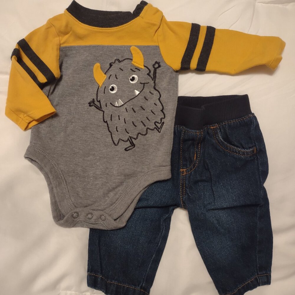 Garanimals Baby Boy Monster Jeans Set